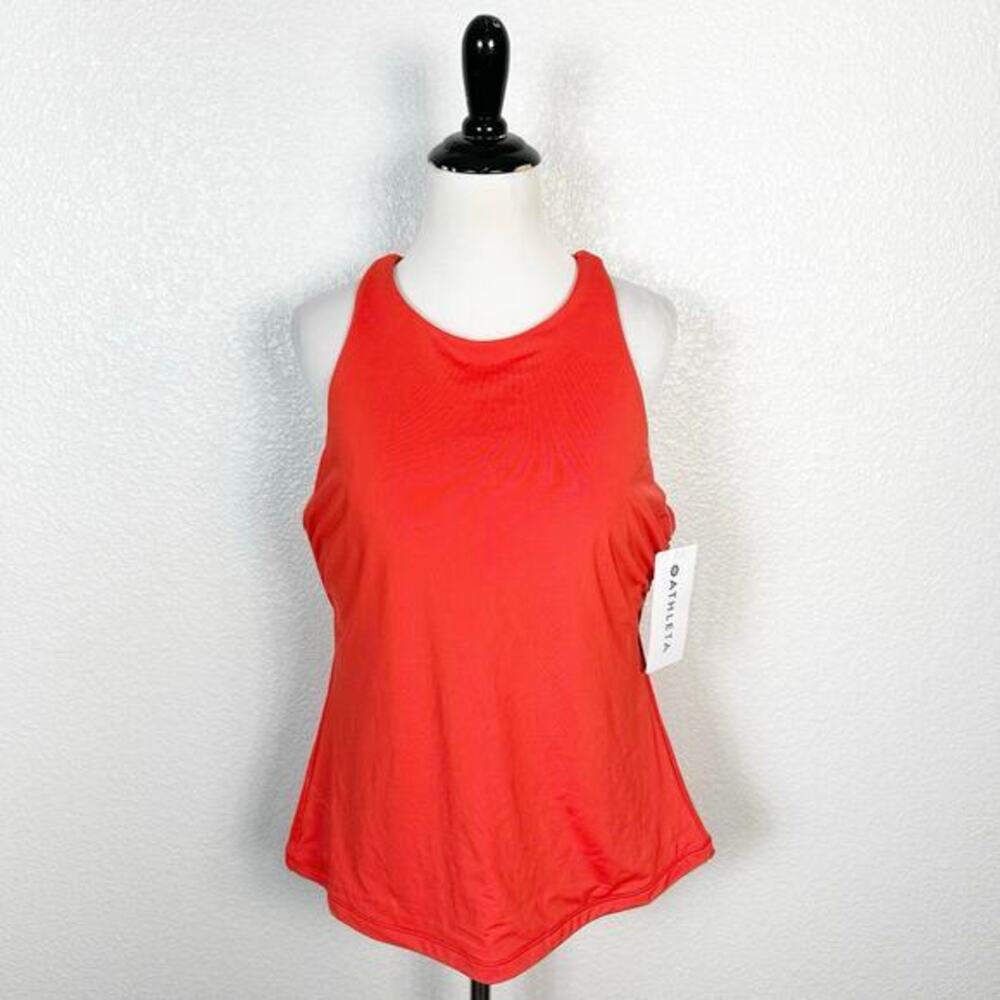Athleta NWT Womens Maldives Underwire Bra Cup Tankini Swim‎ Top Red Size 40 B/C